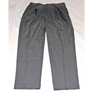Polo by Ralph Lauren Men's Pleated Cuffed 44494 Plaid Slacks Pants Size 36x32